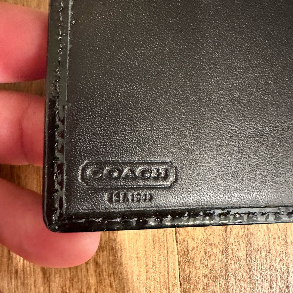 Coach Black and Gray Signature Card Case - Picture 4 of 4
